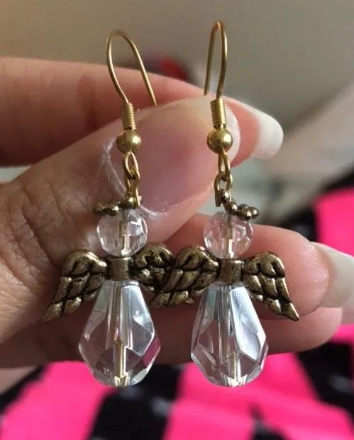Crystal Angel Earrings - Image 3