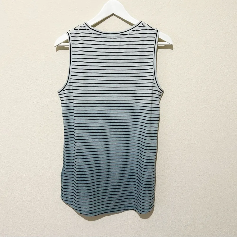 The North Face Striped Tank Top Womens Size S Full Length Flax Blend‎ Ombre Blue - Image 2