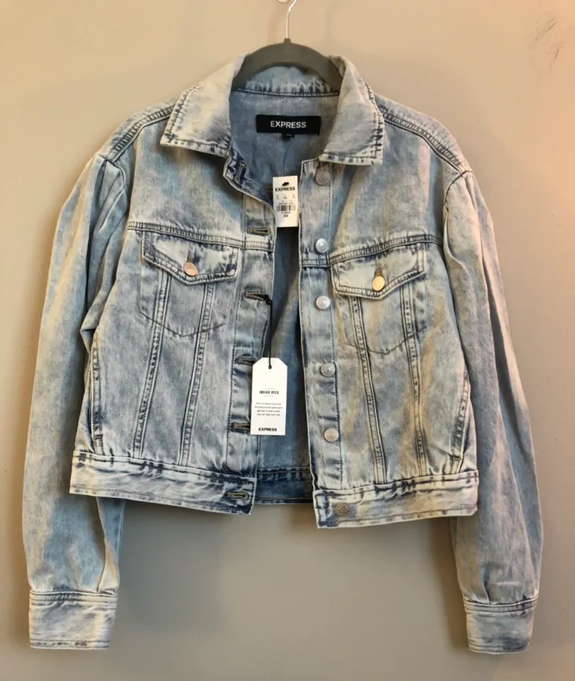 Ballon sleeve denim trucker Jacket New - Image 4