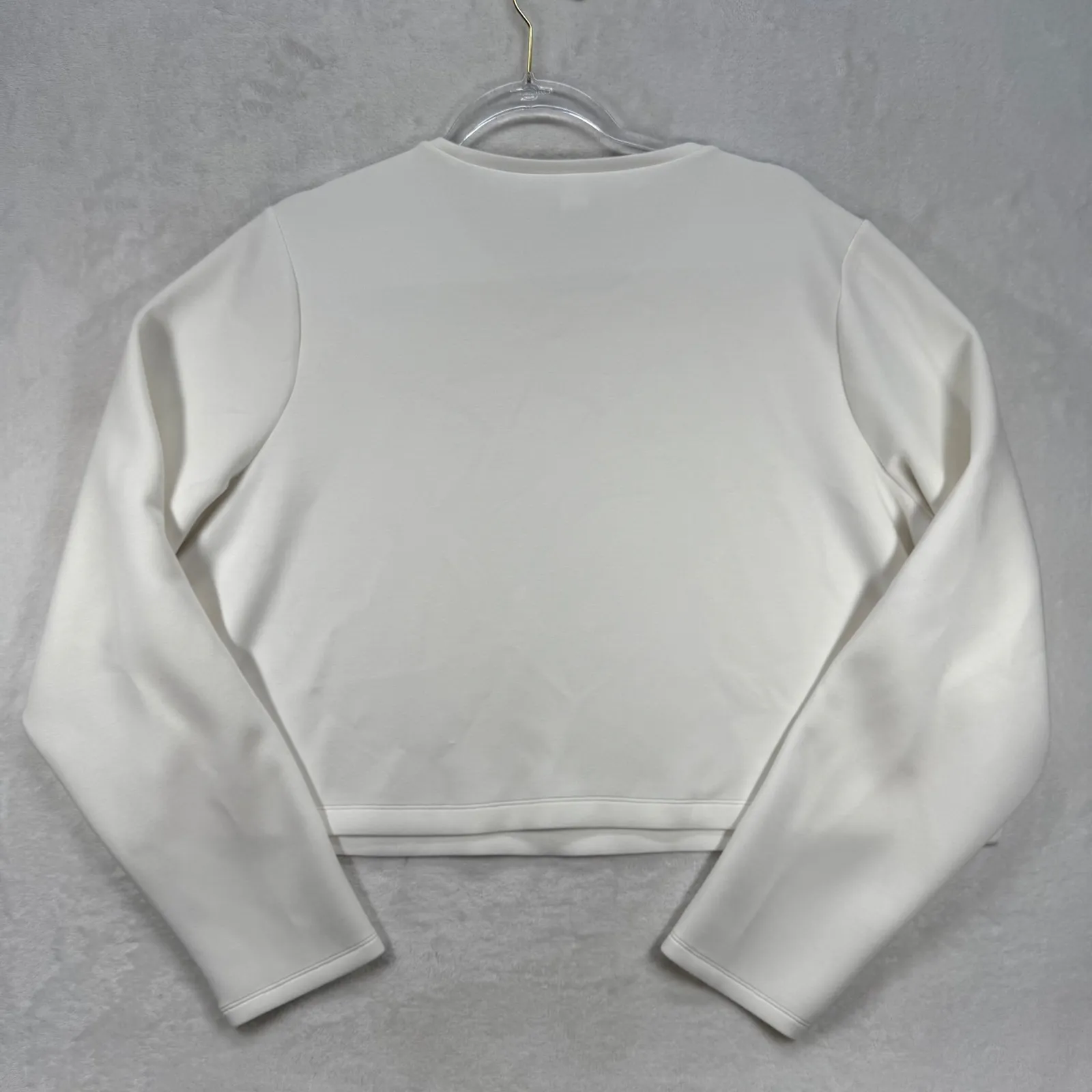 SPANX Airessentials‎ Cropped Pullover Long Sleeve Top White Athleisure 2X - Image 9