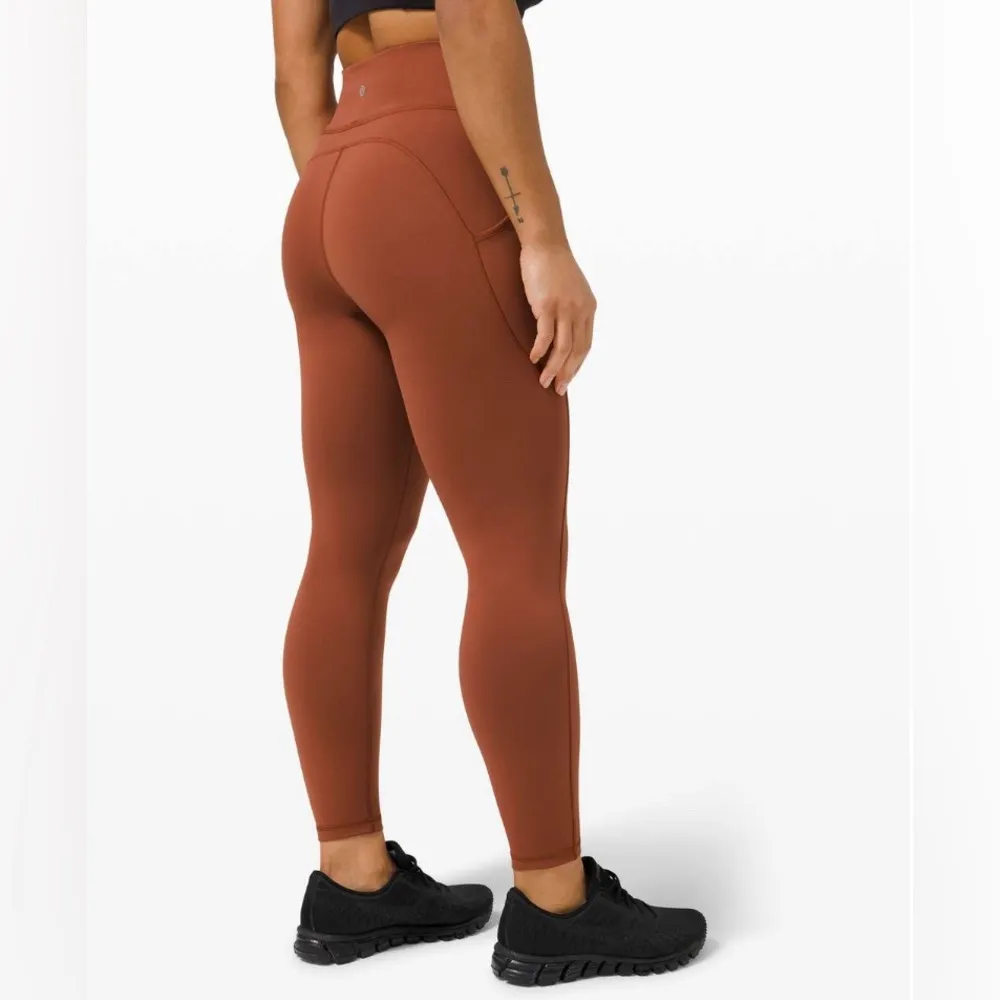 LULULEMON Invigorate High-Rise Tight Legging 25" in Dark Terracotta Size 0 - Image 4