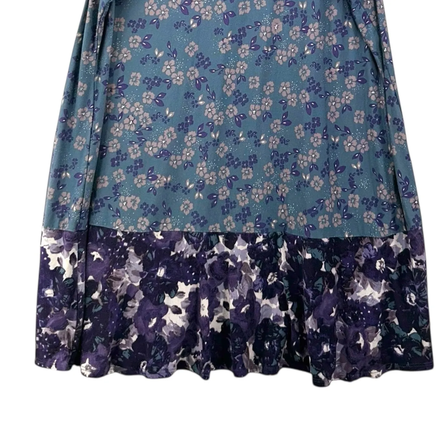 LOGO By Lori Goldstein ‎ Floral Tunic Top Blue 2X - Image 4