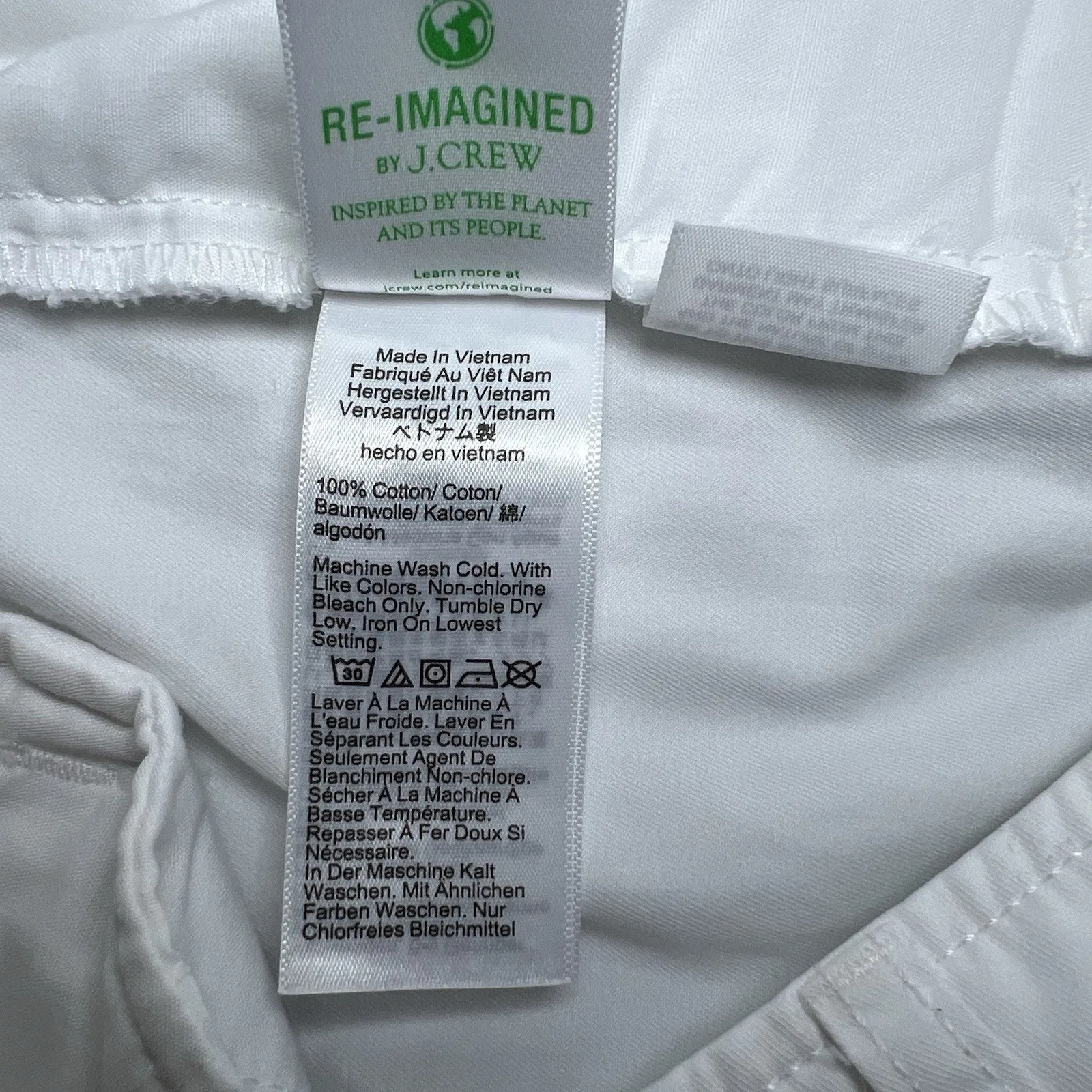 J.Crew  Pleated Button Front‎ Pant In Chino Women’s Size 6 White - Image 4