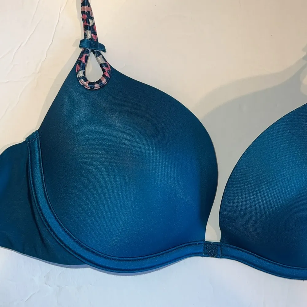 Victorias Secret Bra Womens 34B Teal Blue Sexy Little Things Push Up adjustable - Image 11
