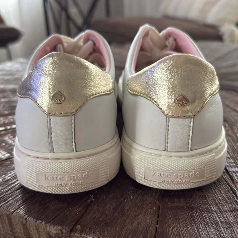 Kate Spade Pink + White Audrey Sneaker Size 9.5 - Image 5
