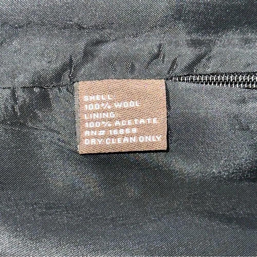 J. McLaughlin Womens Size 14 Green Tartan Plaid Wool Zip Up Front Straight Skirt - Image 4