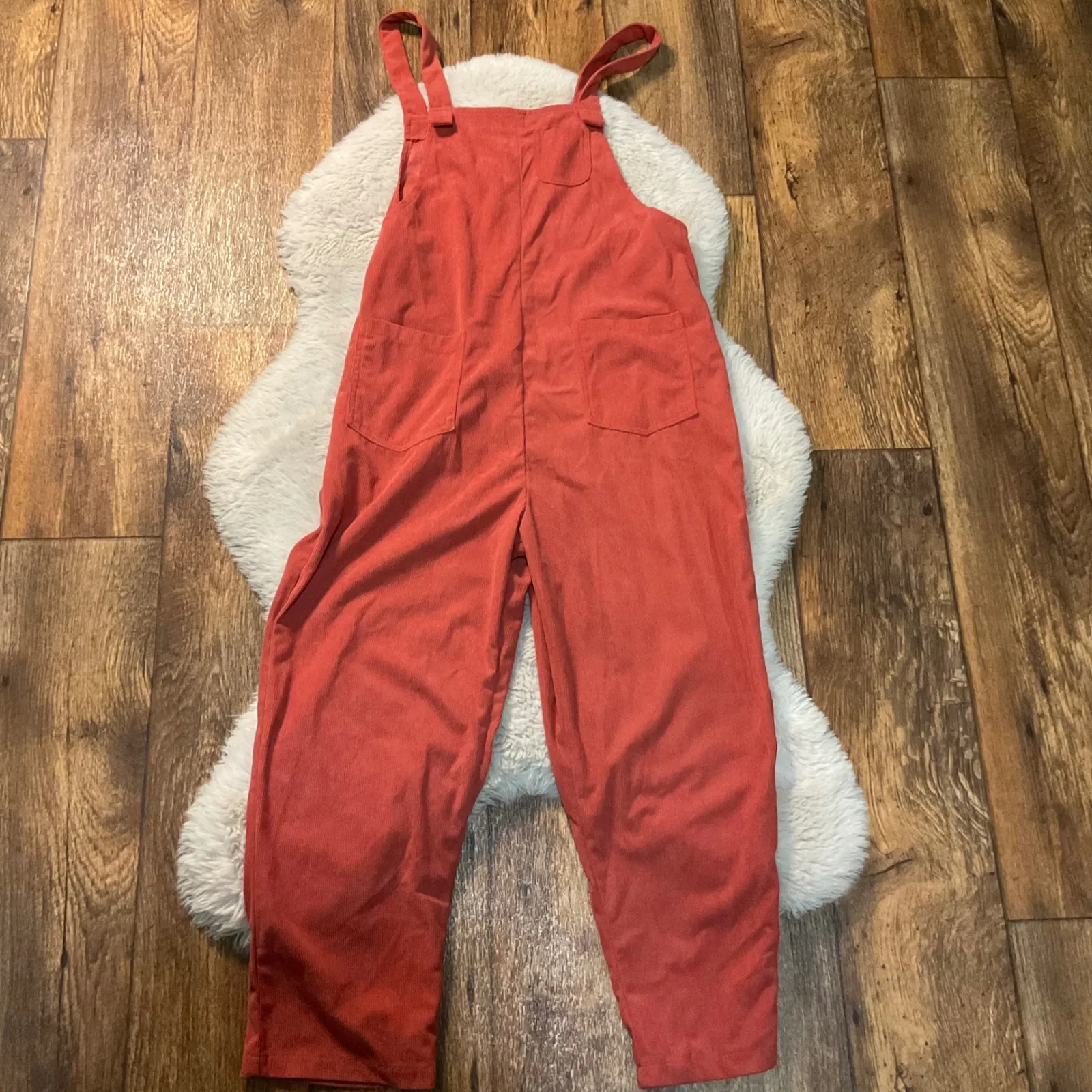 SHEIN Overalls Size XS Burnt Orange Lightweight Front Pockets‎ - Image 8