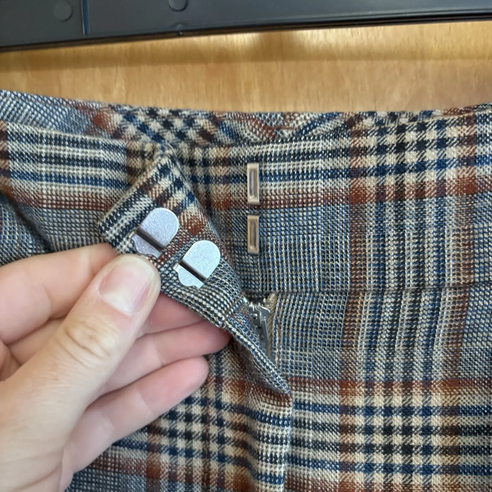 Aritzia Pants 6 Womens Wilfred Tie Front‎ Plaid Twill Straight Leg Trouser - Image 6