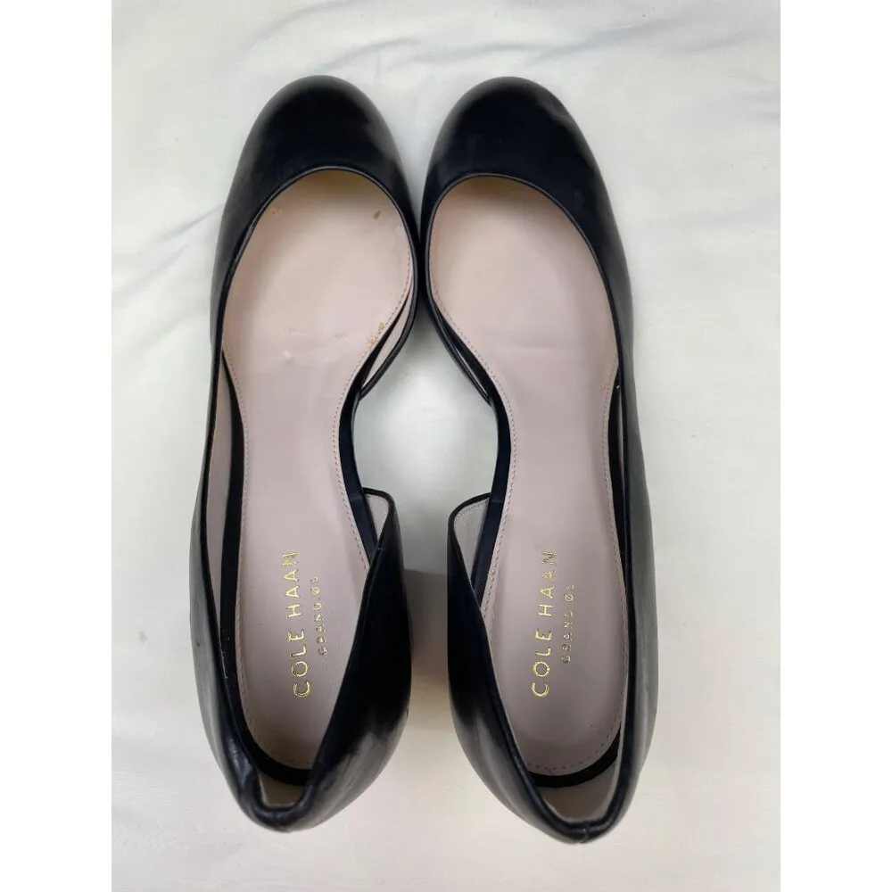 Cole Haan Women's Black Leather Shoes Heels 2.5" Size 8.5  SKU 6327 - Image 7