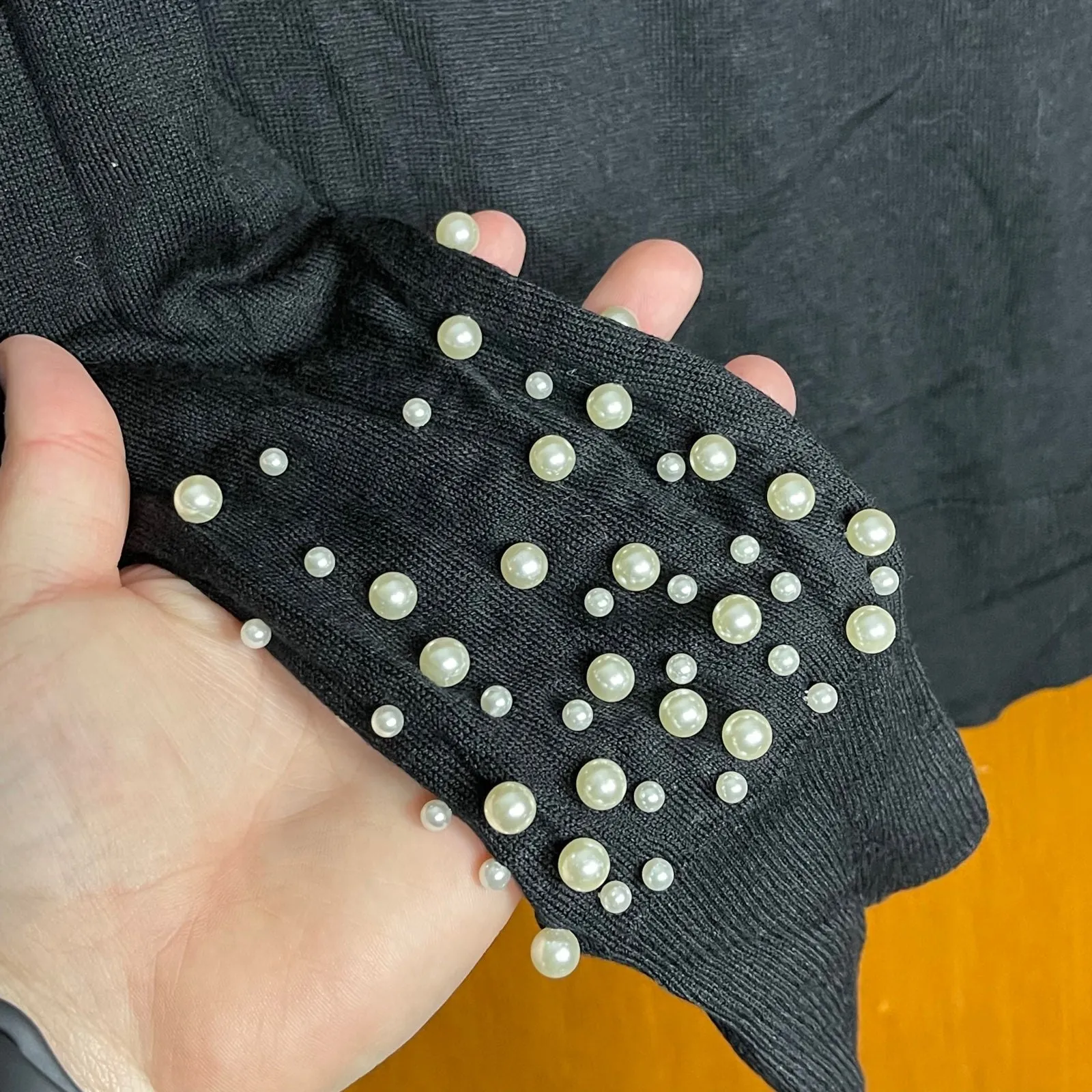 ZARA  Knit Woman’s Lightweight Black Pullover Sweater Size Medium - Image 2