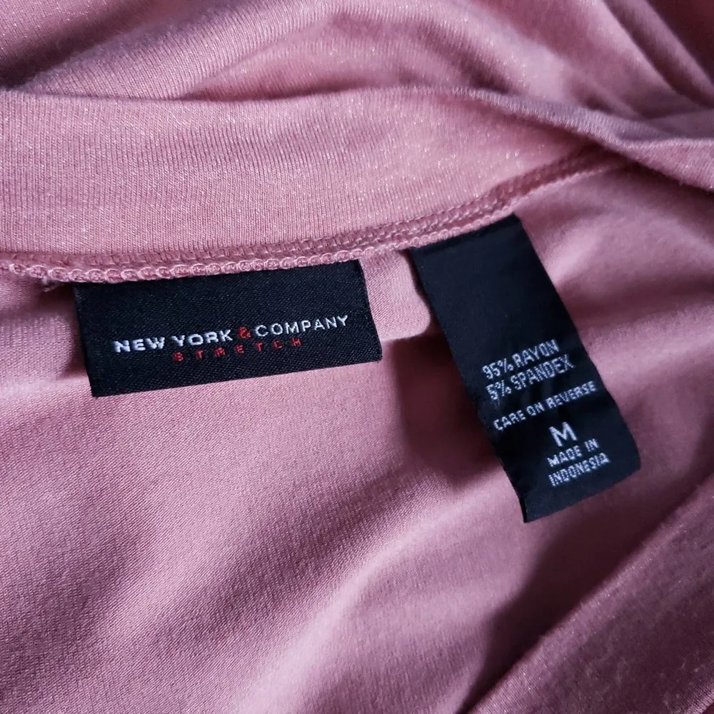 New York & Company V-Neck Ruched Shell - Image 6