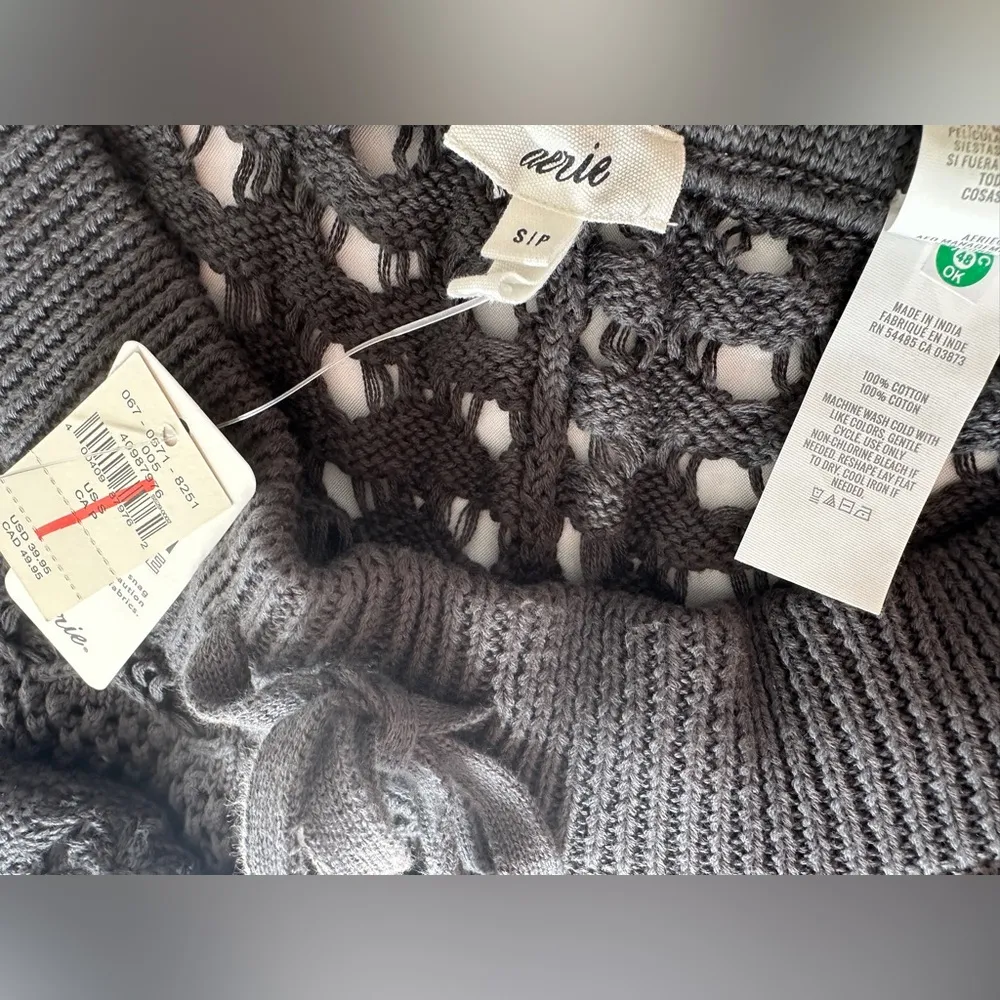 Aerie NWT  Crochet Short - Graphite - S - Image 5