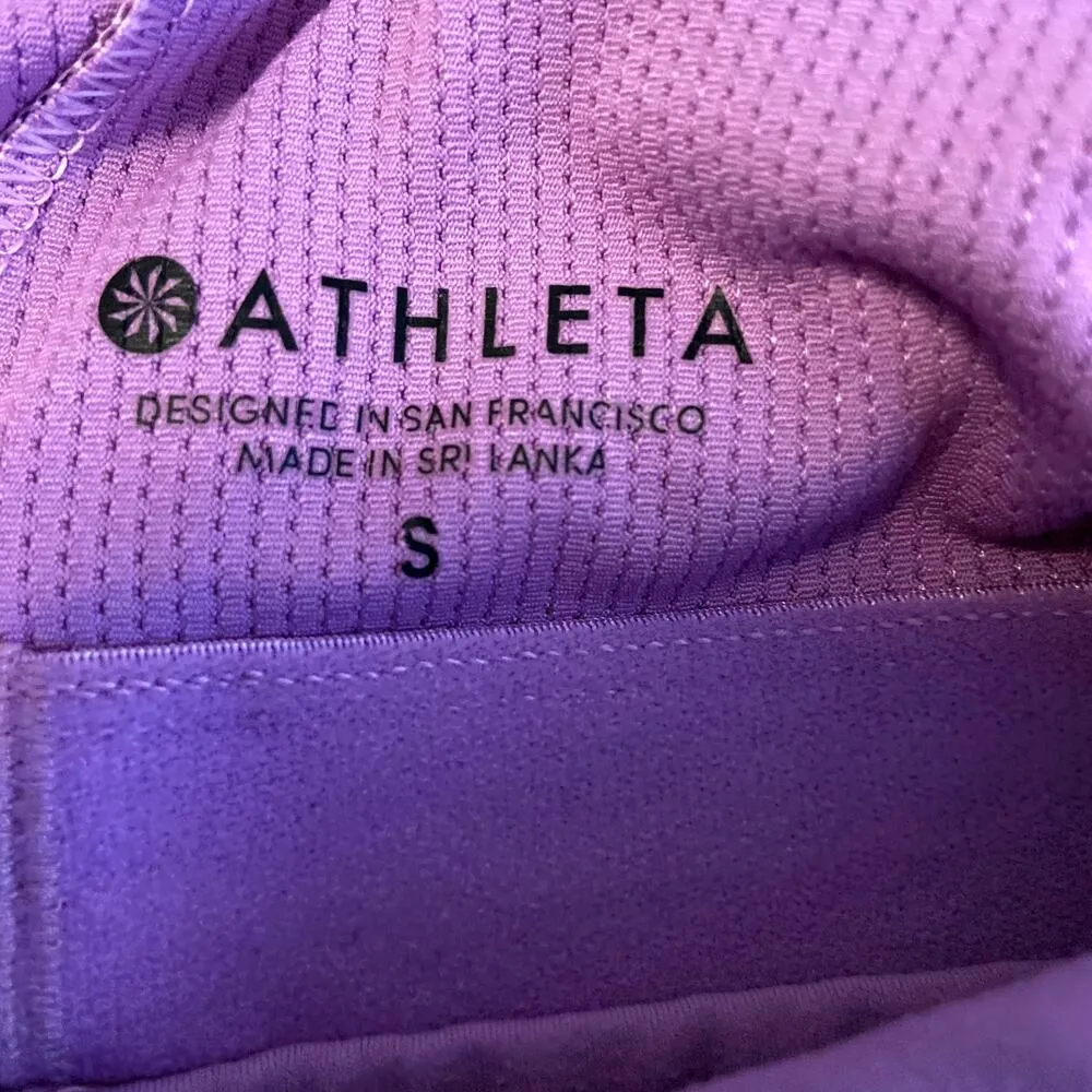 Athleta  Hyper Focused Bra Mesh Lining Strappy Racerback Violet Small - Image 3