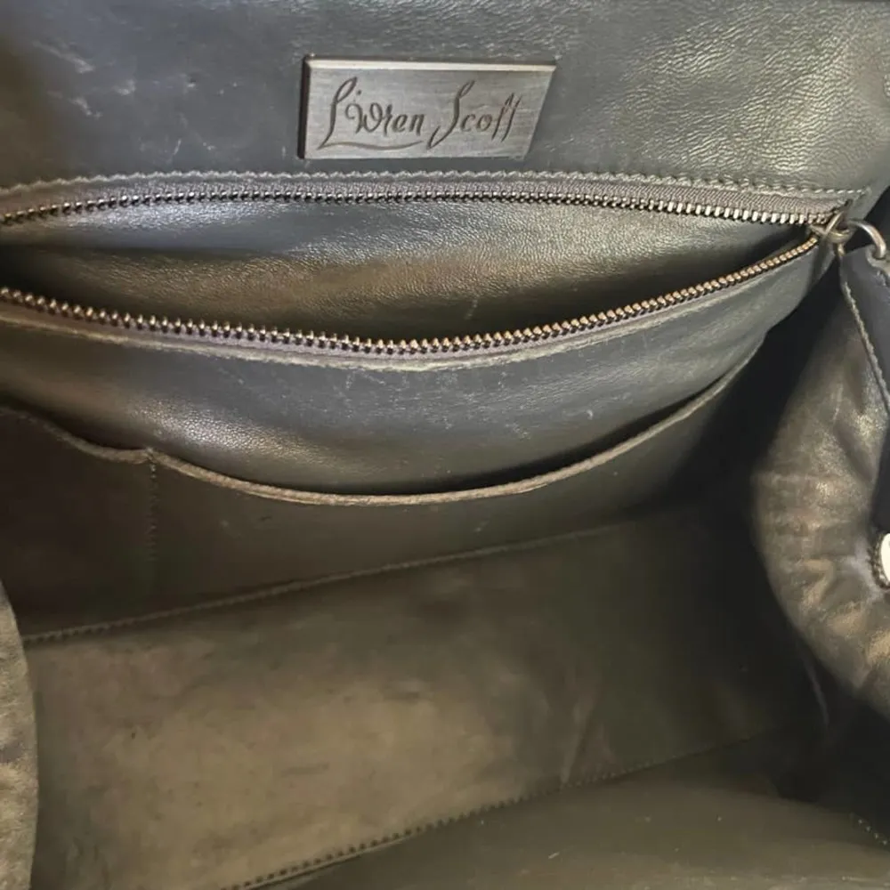 RARE L'Wren Scott Lula Black Leather Handbag Satchel Bag - Image 4