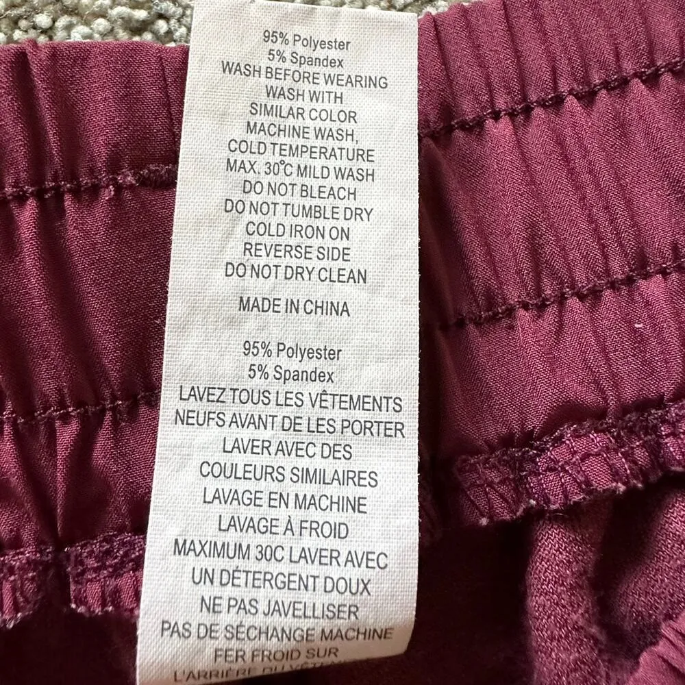 Zyia Active Cherry Red Fleece Jogger Sweats Size M - Image 6