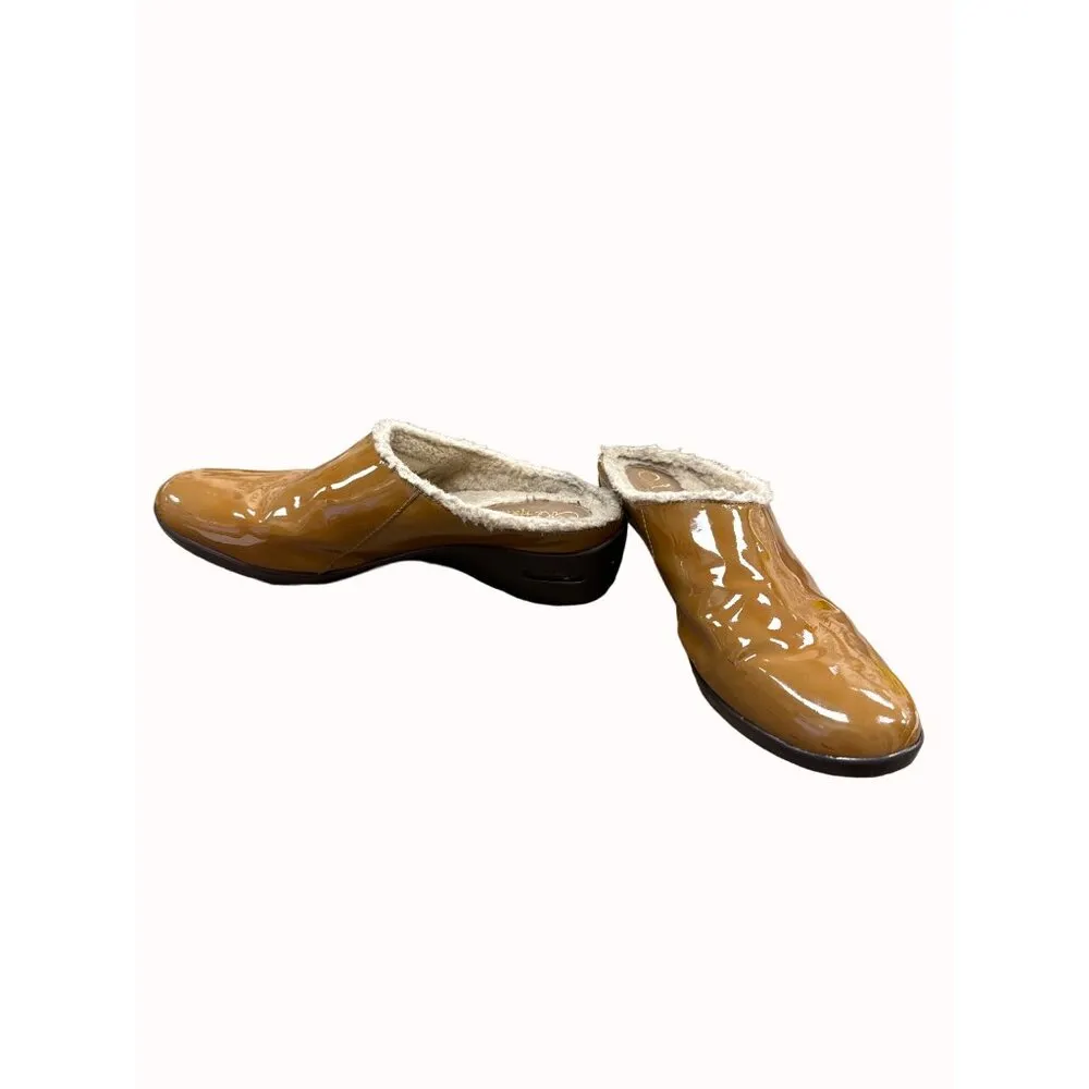 Cole Haan  women’s brown patent leather lined slip clogs shoes 10B SKU 6265 - Image 3