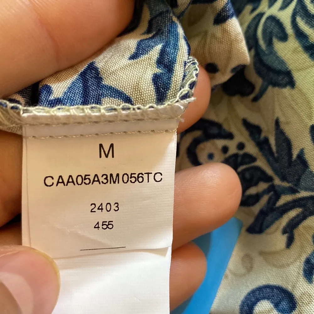 Cupshe One Shoulder Blue Damask Print Mini Dress Size M - Image 3