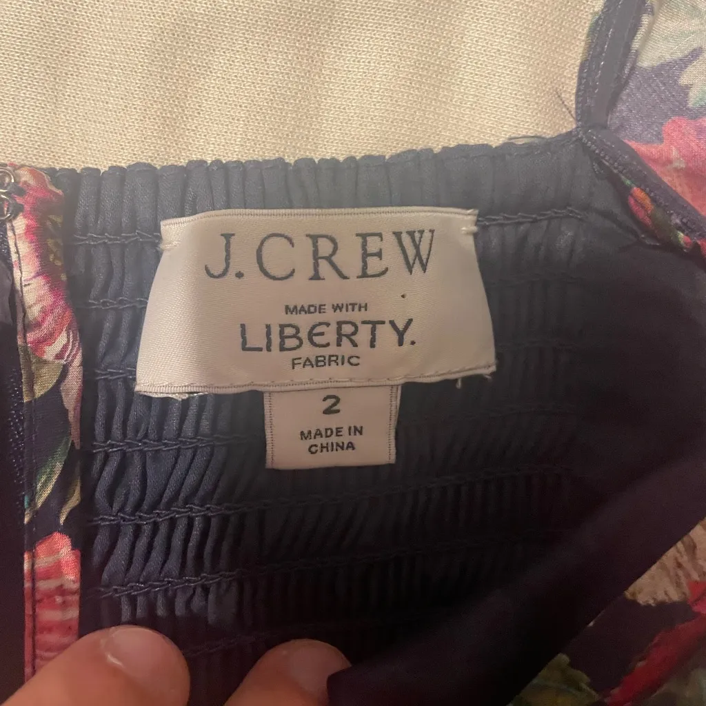 J. Crew puff sleeve mini dress in Liberty poppy Amelie floral size 2 - Image 9