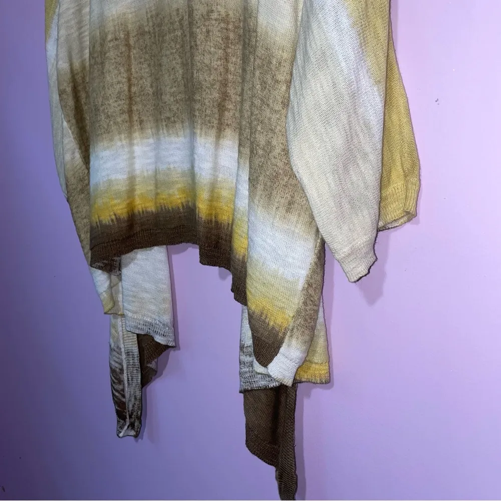 Chico's Cardigan Womens Size L Open Front Knit Kimono Boho Tie Dye Beachy - Image 7