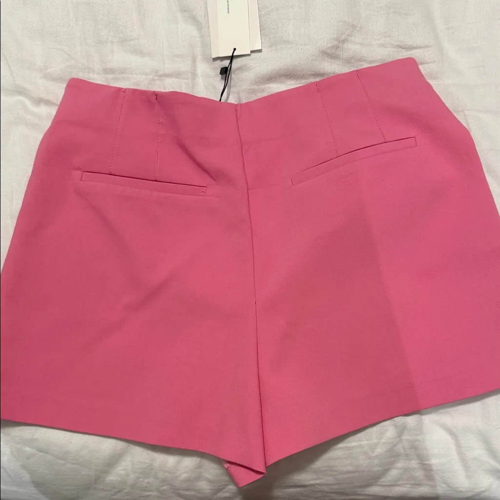 Zara Women's High Waist Pink Shorts - Image 3