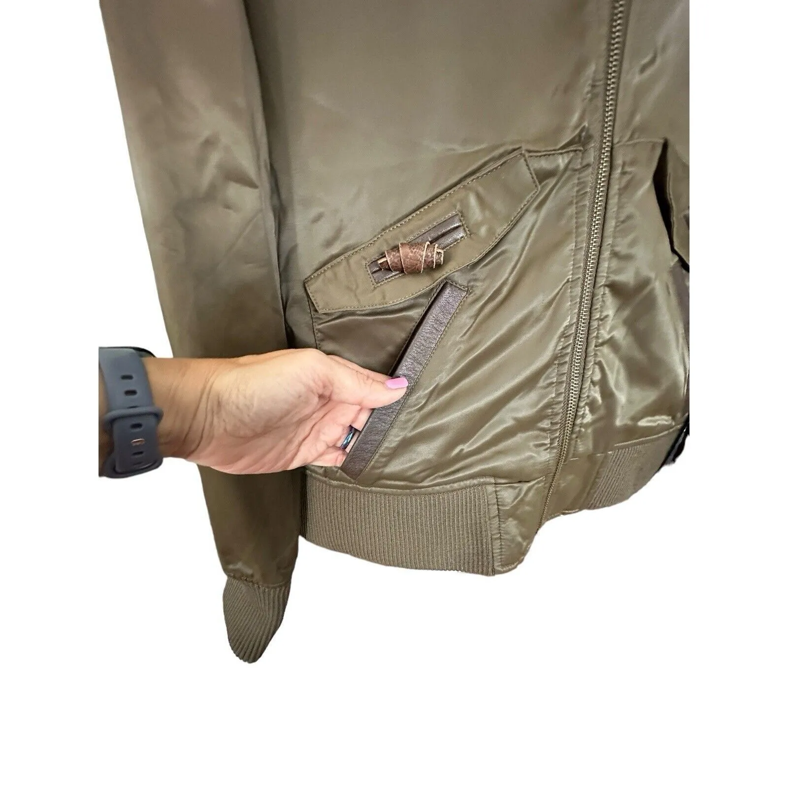 B By Burton Nylon Jacket Womens Size M Lined‎ Full Zip Heavy Comfort Brown #X4-5 - Image 4