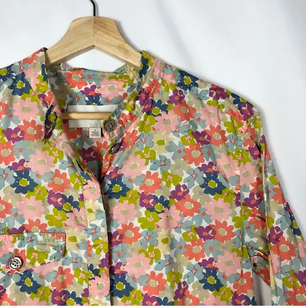 Coach Hadley Multi Color Floral Long Sleeve Tunic S - Image 3