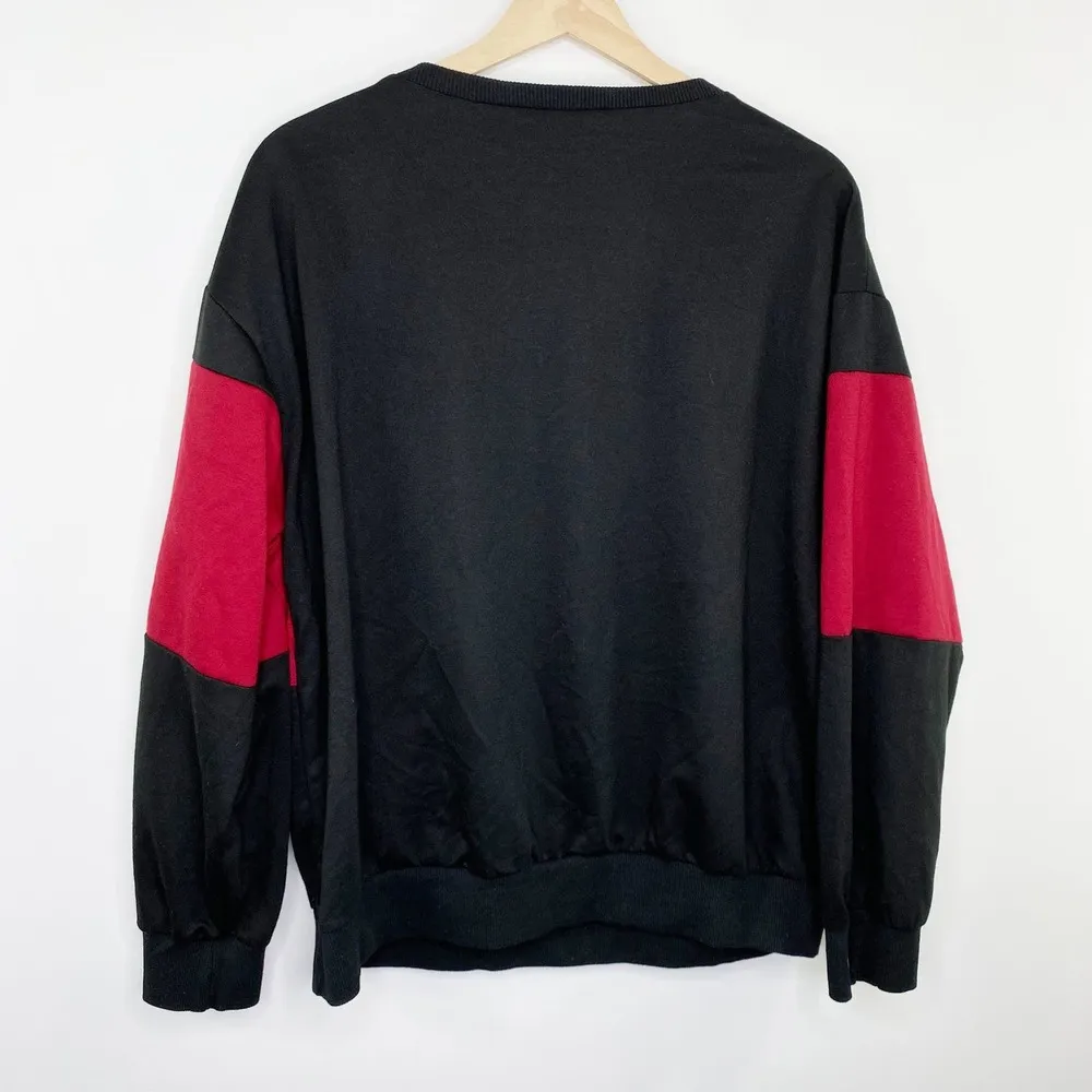 Living My Best Life Black Red Crewneck Pullover Sweatshirt Women's Plus Size 3X - Image 5