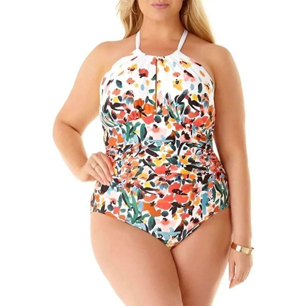 New. Anne Cole floral swimsuit. Size 16. Retails $119 - Image 3