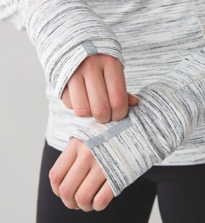 Lululemon Think Fast Hoodie in Space Dye Camo White Multi / Silver Spoon - Image 12