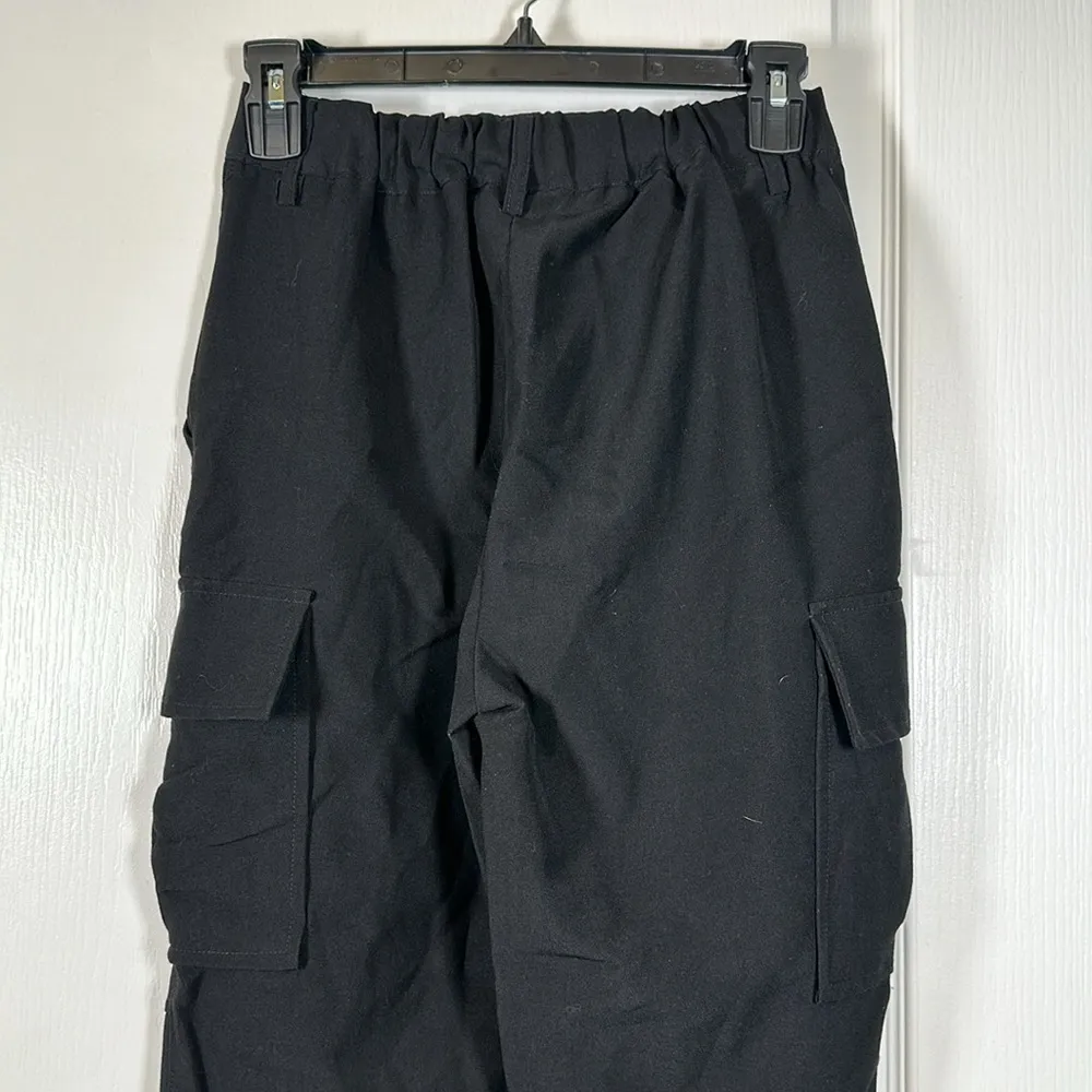 Women's Revamped Jogger Black Cargo Pants Size XXS EUC #2970 - Image 5