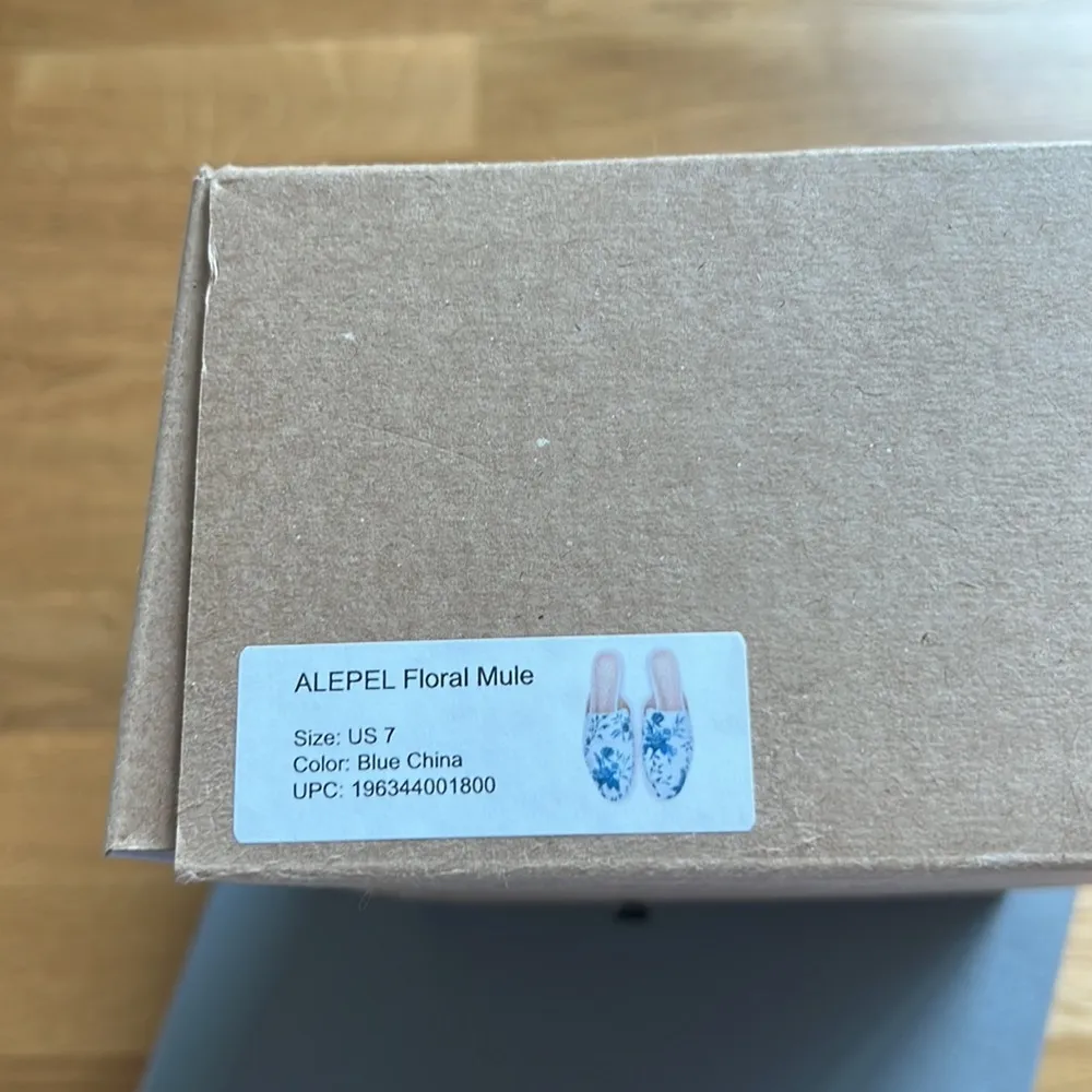 New Alepel x lsf hand painted leather mules slides in blue china - Image 11