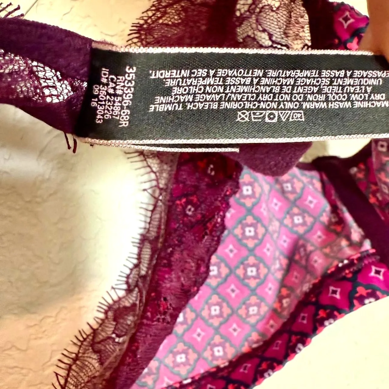 Victoria-s-secret Women's Lace Bralette Small Purple, Burgundy Bandeaus - Image 5