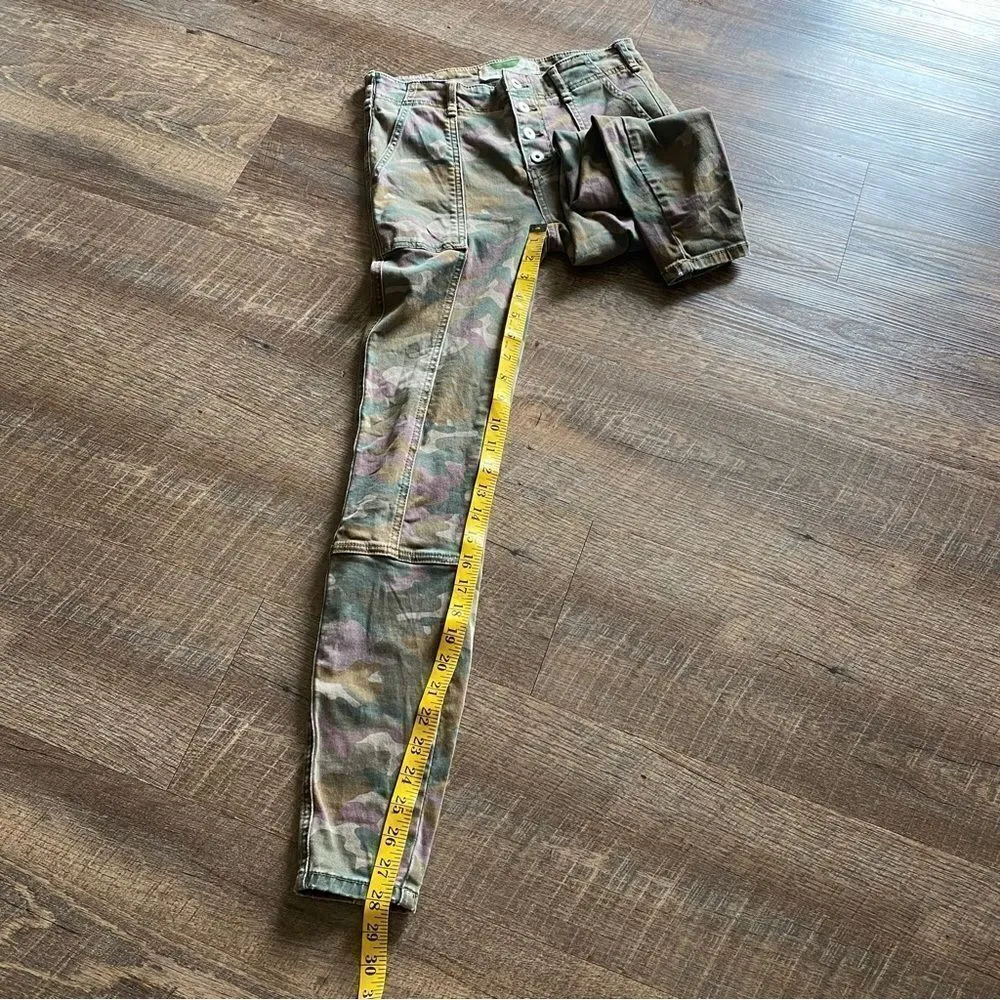 Anthropologie Pants Camouflage Skinny Jeans Streetwear Button Fly 25 - Image 9