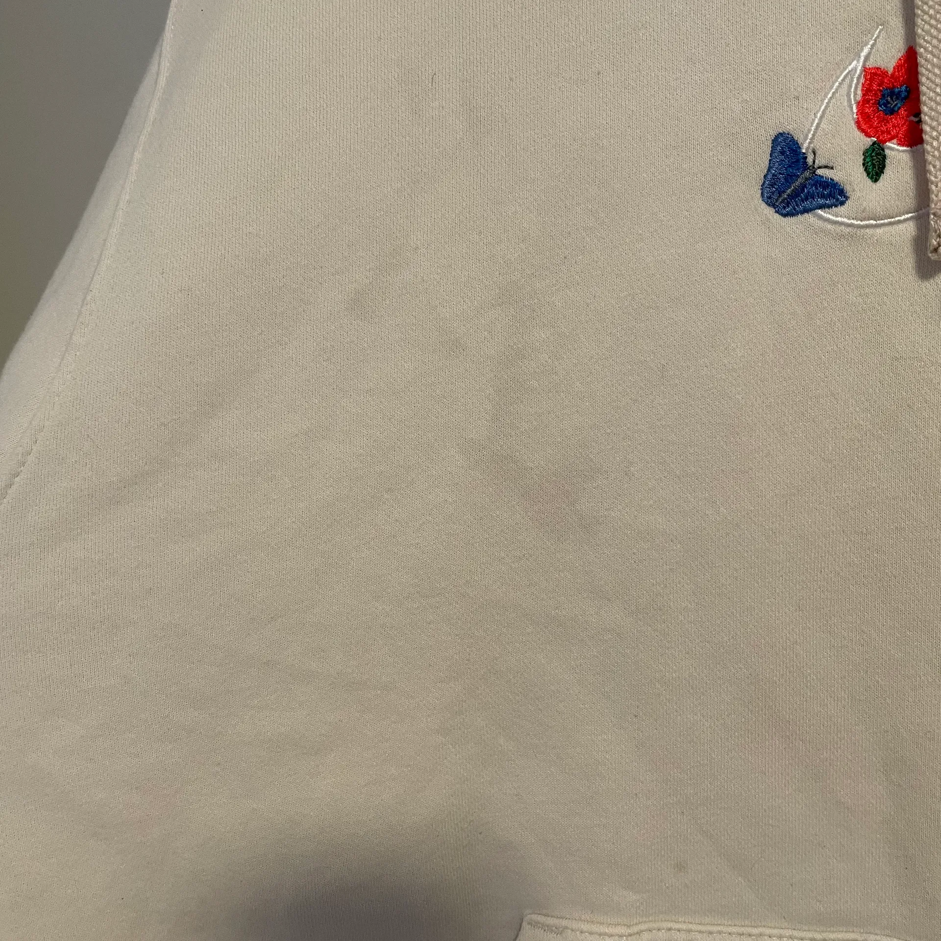 Floral  Swoosh Embroidery Hoodie - Image 4