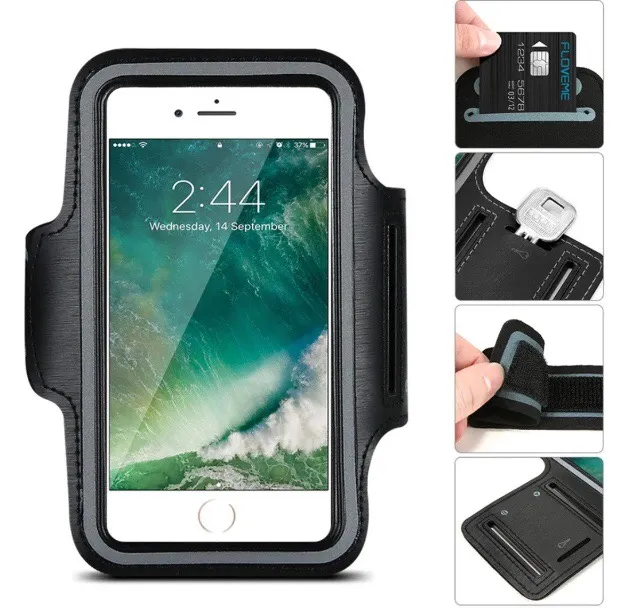 Galaxy/iPhone Sport/Gym/Exercise Armband Blaxk Black - Image 6