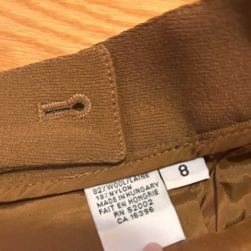 Vintage Dana Buchman Brown Wool Blend Pencil Straight Womens Size 8 - Image 3