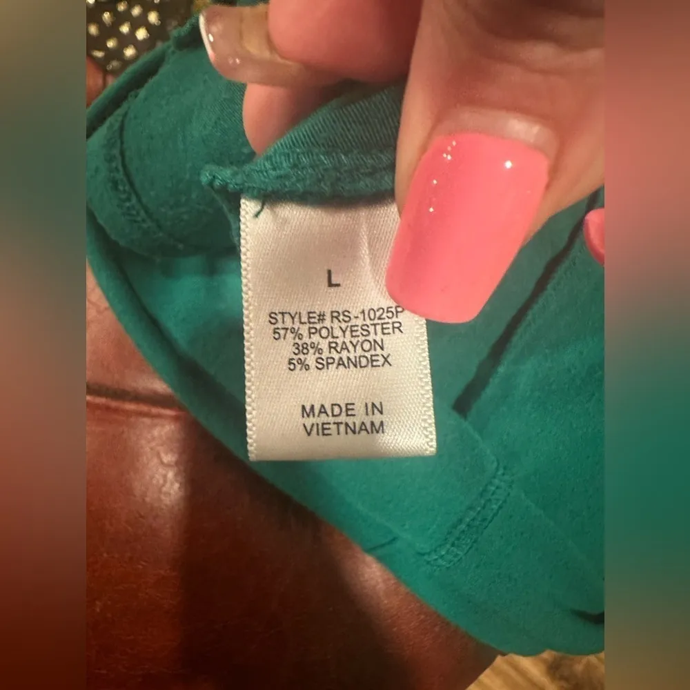 EUC ZENANA PREMIUM TEAL LONG MAXI DRESS W SIDE POCKETS AND V NECK - Image 9