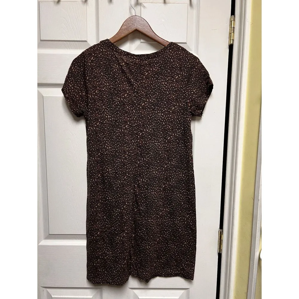 Social Standard By Sanctuary Cheetah Dress Size Small Brown Short Sleeve‎ 0151 - Image 4