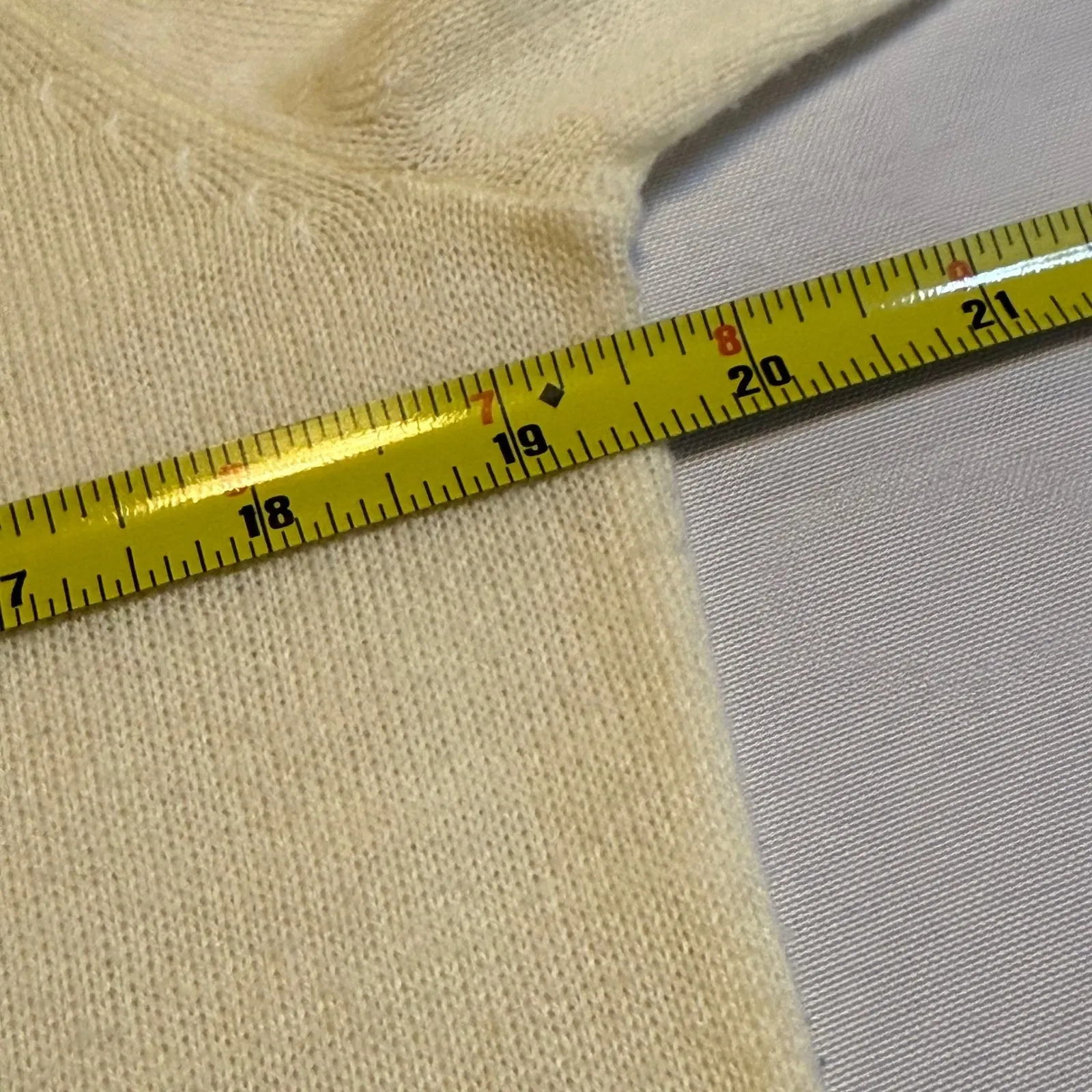 Ashley Stewart Women Ivory Cowl Turtle Neck Knit Tunic Sweater Plus Sz 14/16 # - Image 7