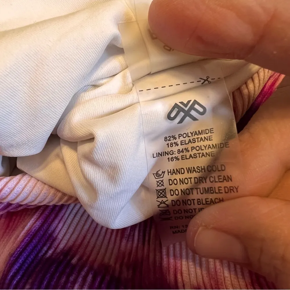 PQ Swim Spell Avery Tie Dye Pink Purple Halter One Piece Swimsuit Bikini Large - Image 8