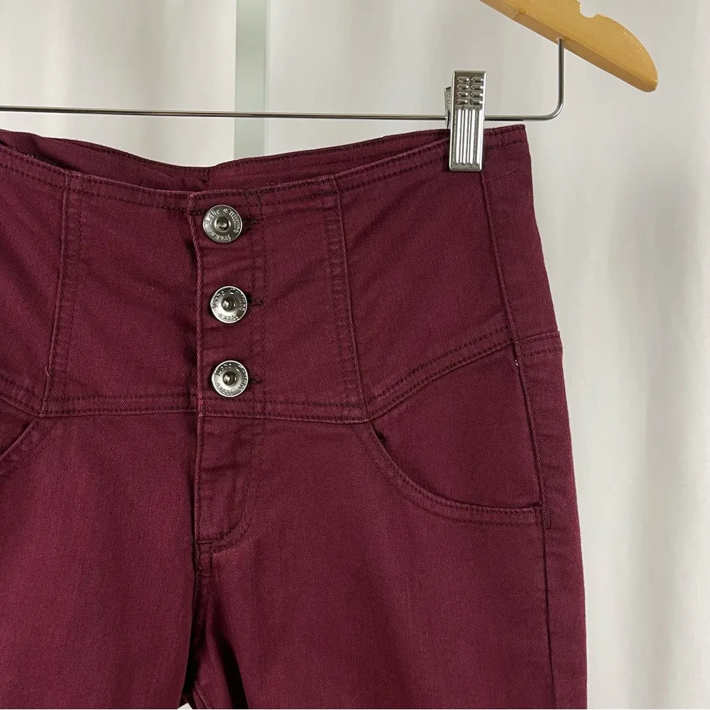 Love Culture Jeans Size 5 Juniors Retro High Rise Button Fly Skinny Jeans - Image 6