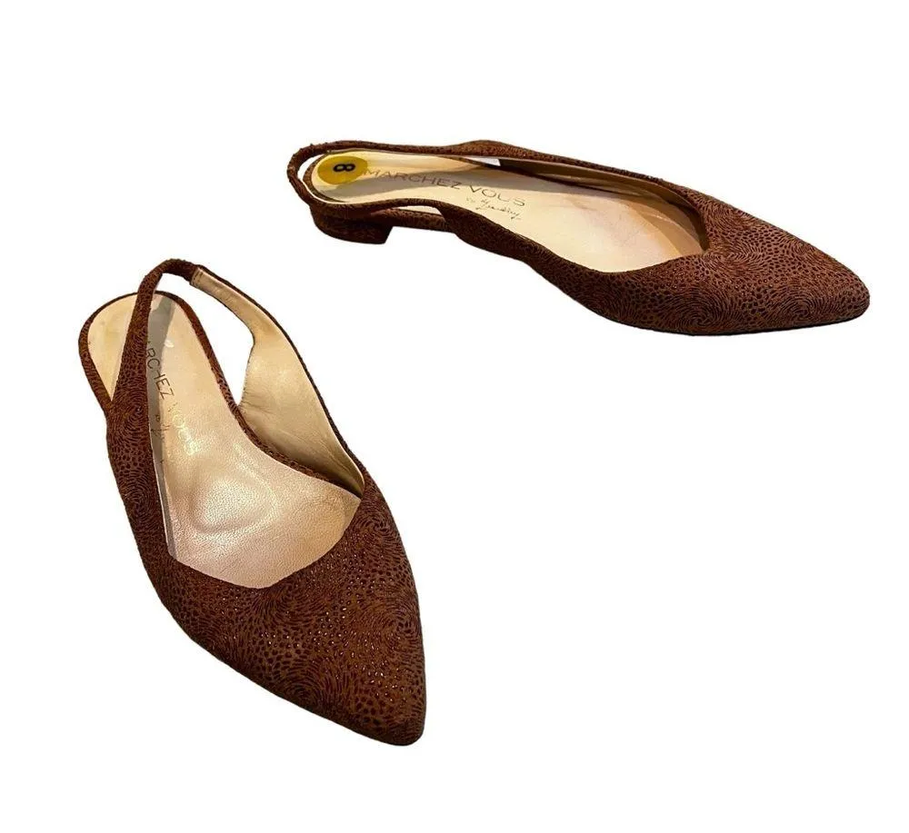 Anthropologie Marchez Vous Slingback Flats, Sz 8 - Image 3