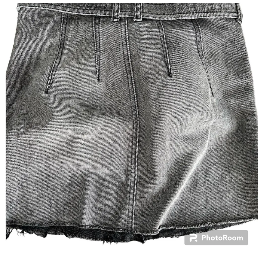 Free People We The Free East of Eden Denim Miniskirt in Black sz 25 - Image 6