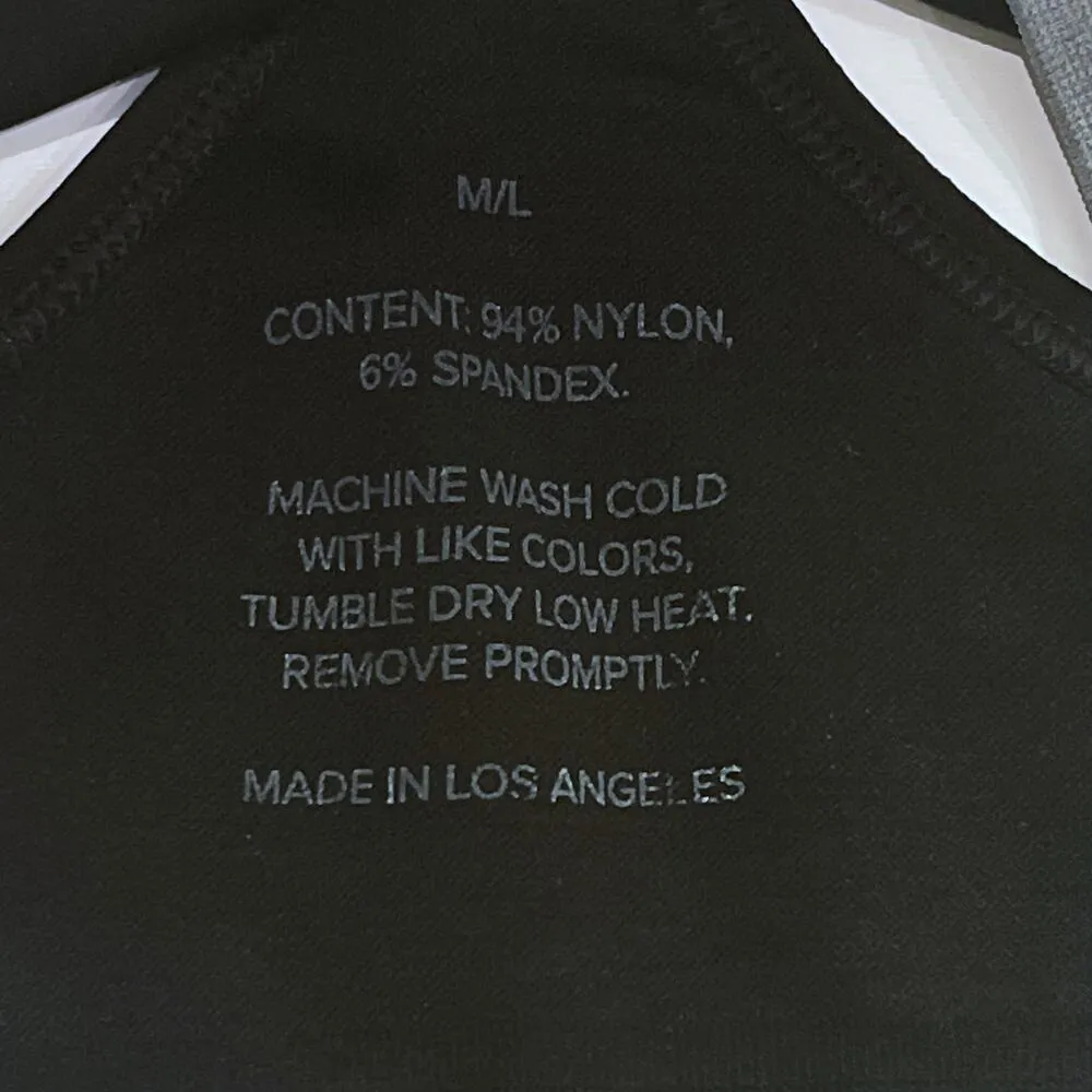 NEW REN M/L Seamless Bra Alexis Ren Workout Top Black Fitness Influencer Gym Size M - Image 10