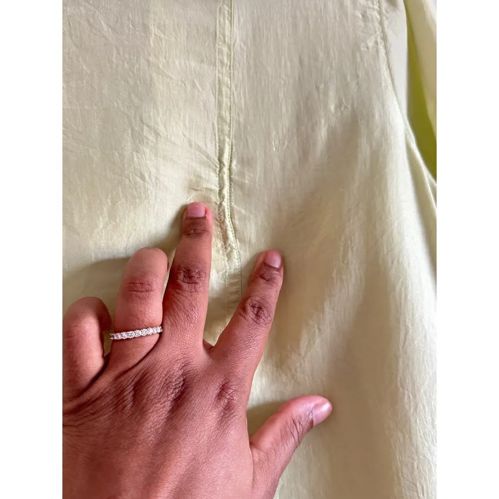 Vintage Banana Republic Silk Y2k Citron Green Silk Shirt Office Siren 90s SIZE M - Image 4