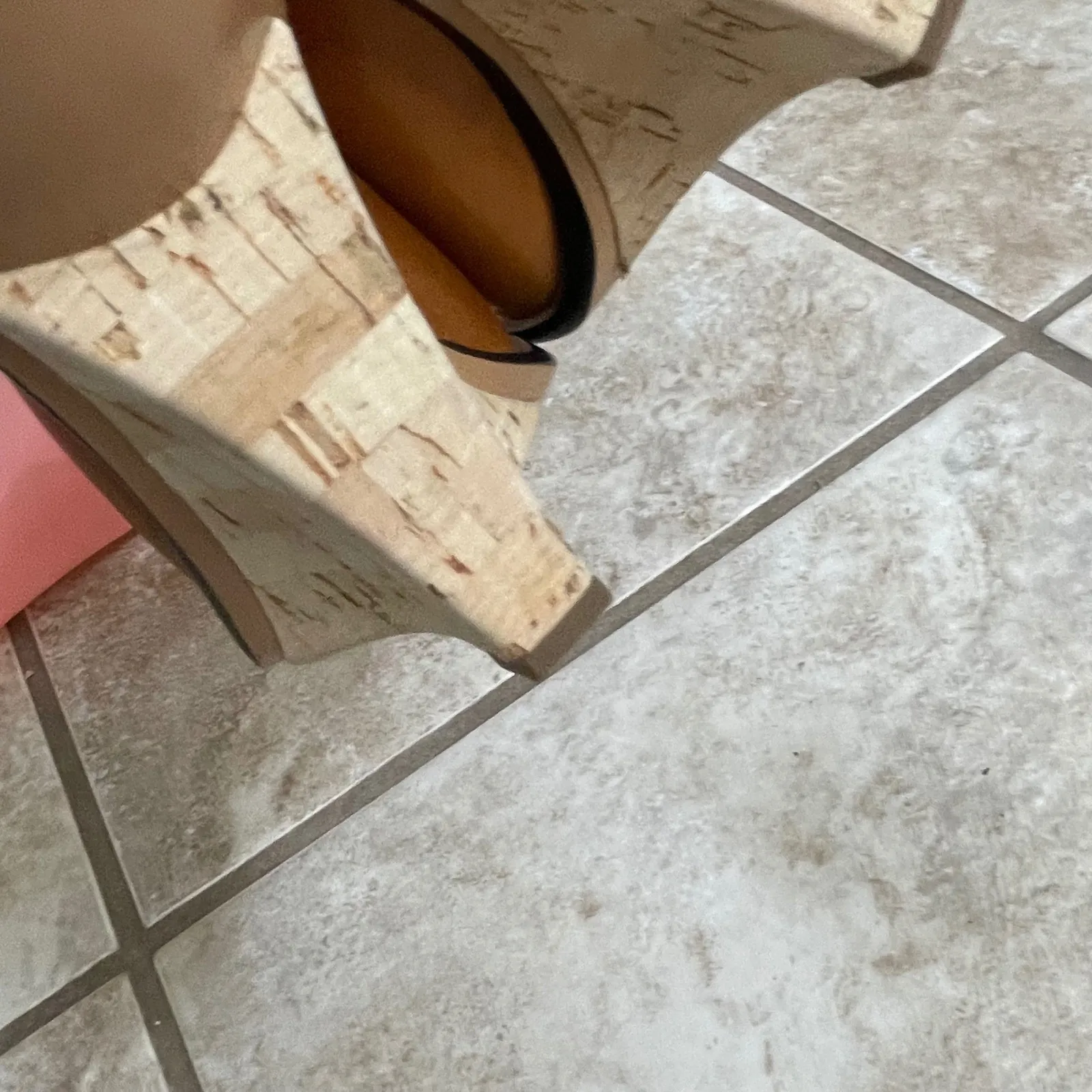 Chloé Women's Tan camel Leather Wedge Mules Sandals  37 Made in Italy used 1X - Image 11