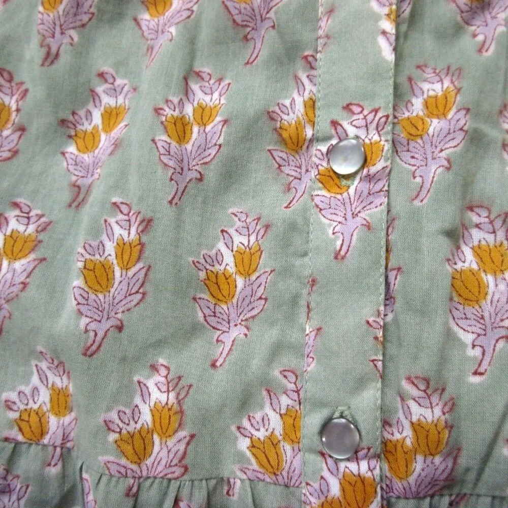 NWT Emerson Fry India Collection Harper Maxi in Green Blockprint Sundress XS/S Size undefined - Image 5