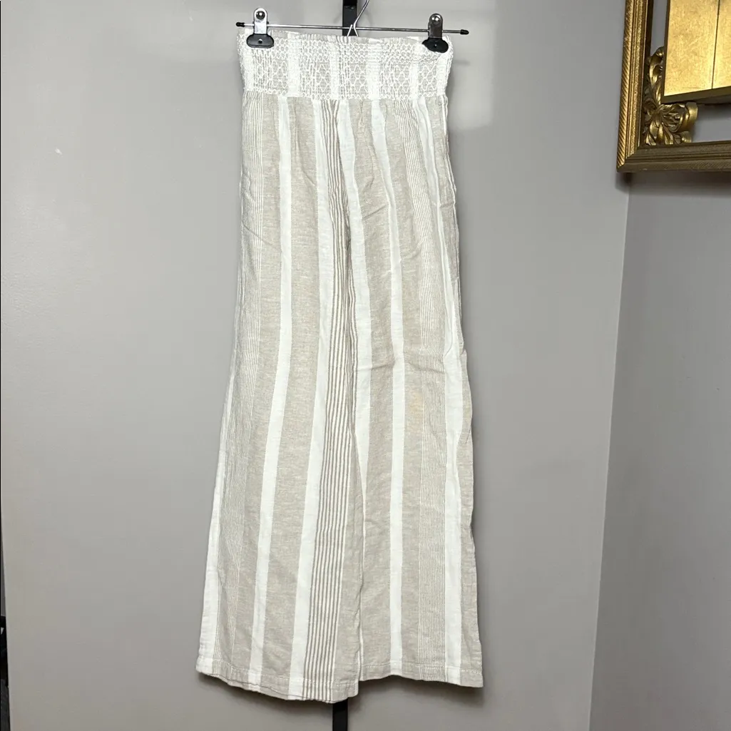 Cali 1850 Medium Linen Blend Wide Leg Pants - Image 3