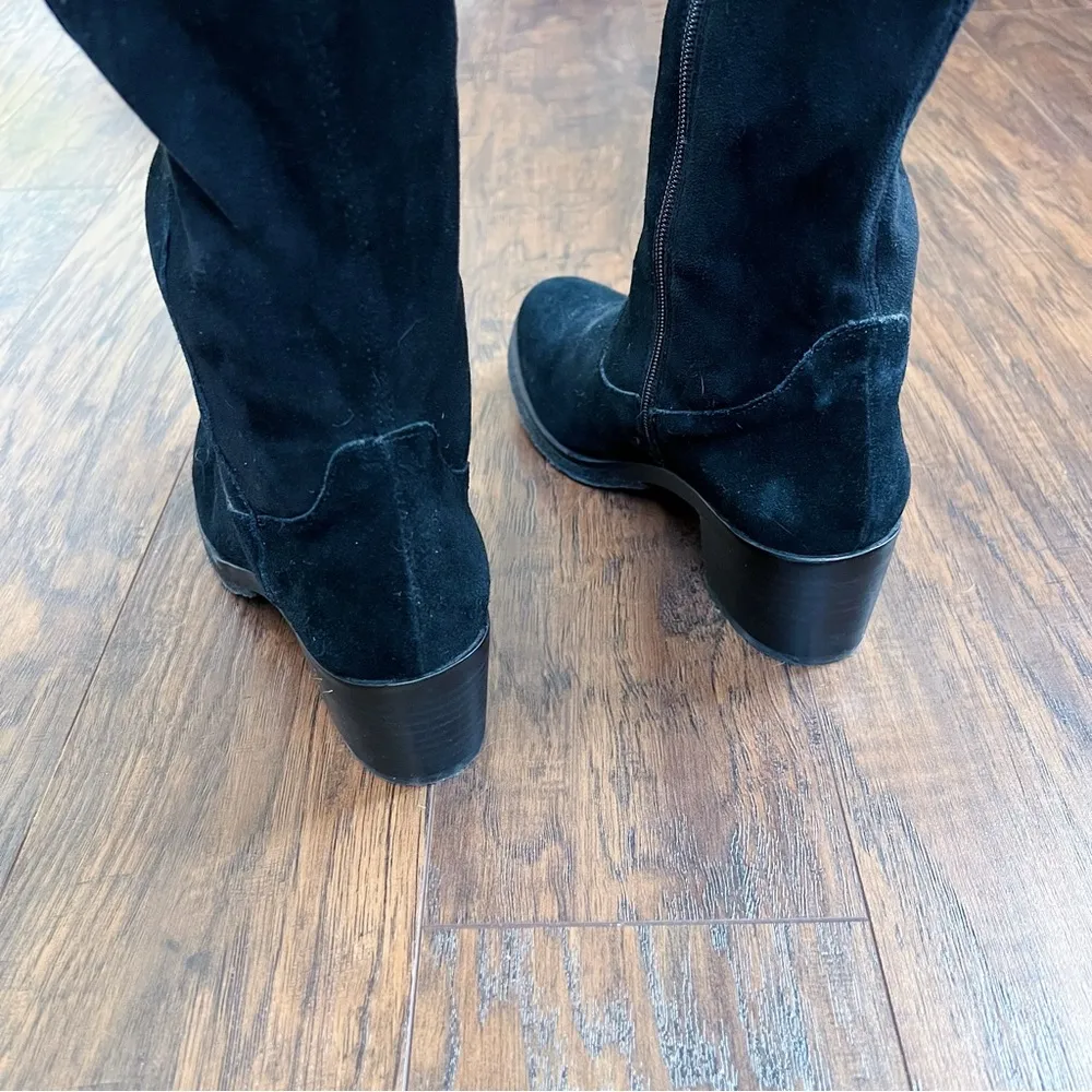 Vince Camuto • Shianne Over The Knee Boots black suede leather OTK tall heeled - Image 8