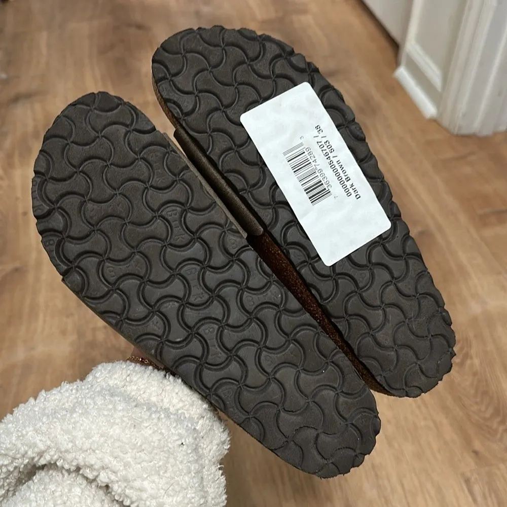 BIRKENSTOCK | Madrid Birkibuc Sandals in Mocha - Image 7